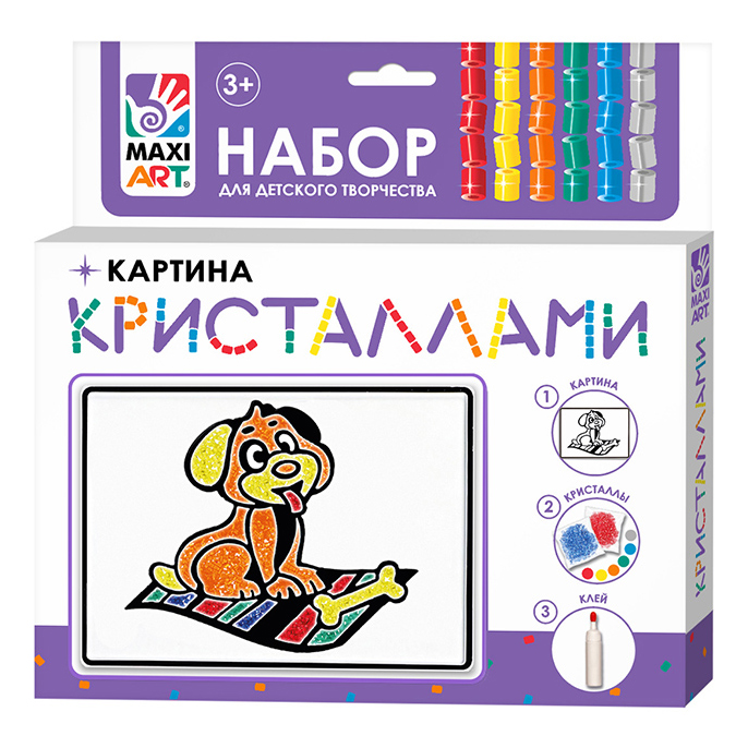 Картина кристаллами Maxi Art Собачка 10 х 15 см