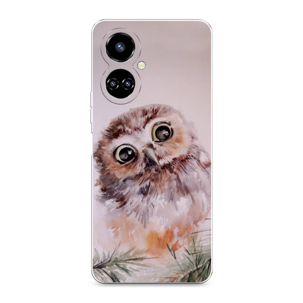 фото Силиконовый чехол "сова на розовом" на tecno camon 19 awog