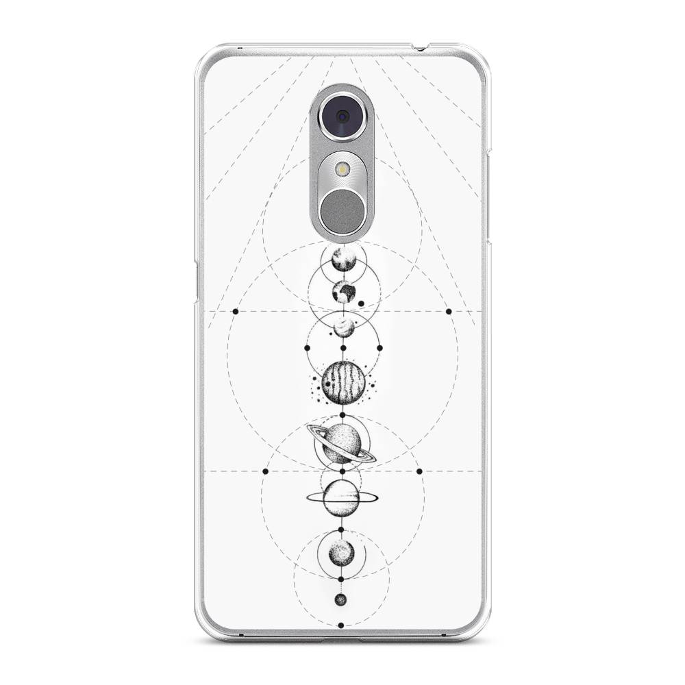 

Чехол на ZTE Blade A910 "Парад планет", Серый, 131850-2