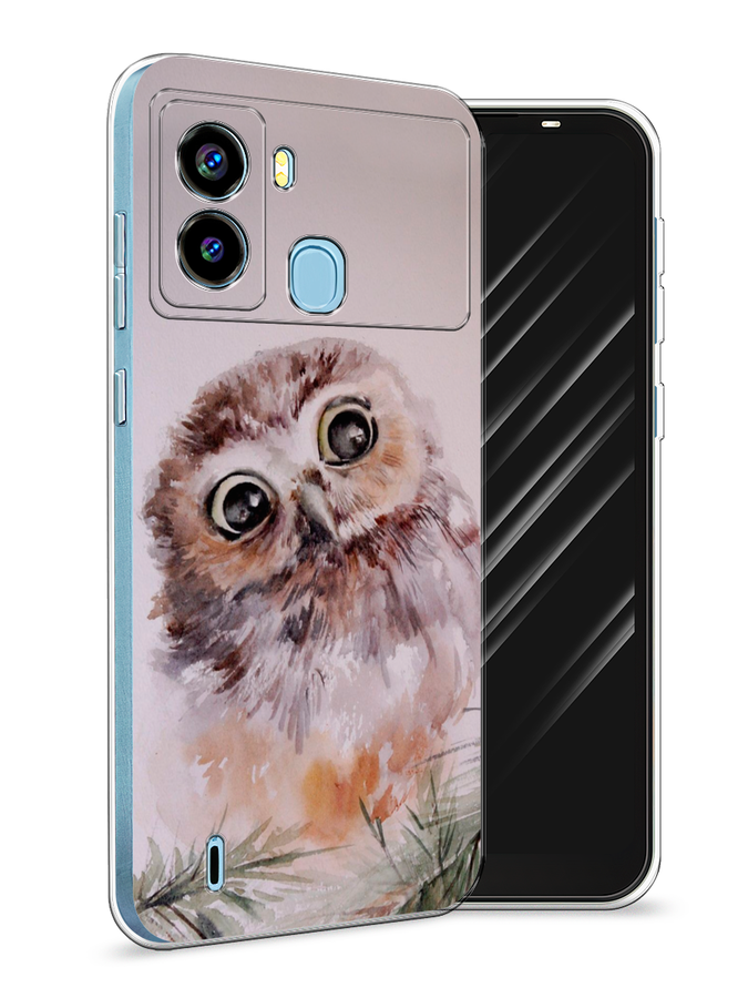 

Чехол Awog на Tecno Pop 6 "Сова на розовом", Разноцветный, 302050-1