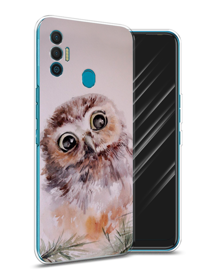 

Чехол Awog на Tecno Spark 7 "Сова на розовом", Разноцветный, 301050-1
