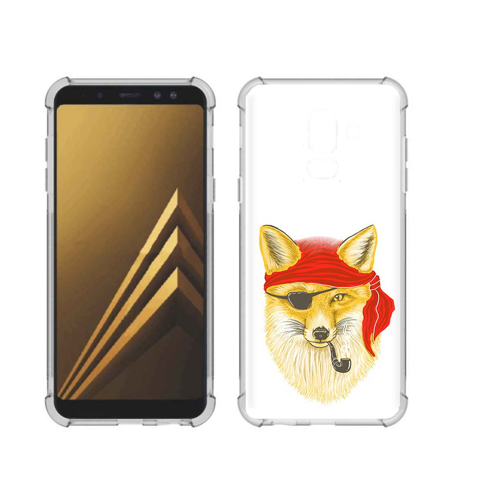 

Чехол MyPads Tocco для Samsung Galaxy A6+ (2018) лиса-пират (PT111520.594.440), Прозрачный, Tocco