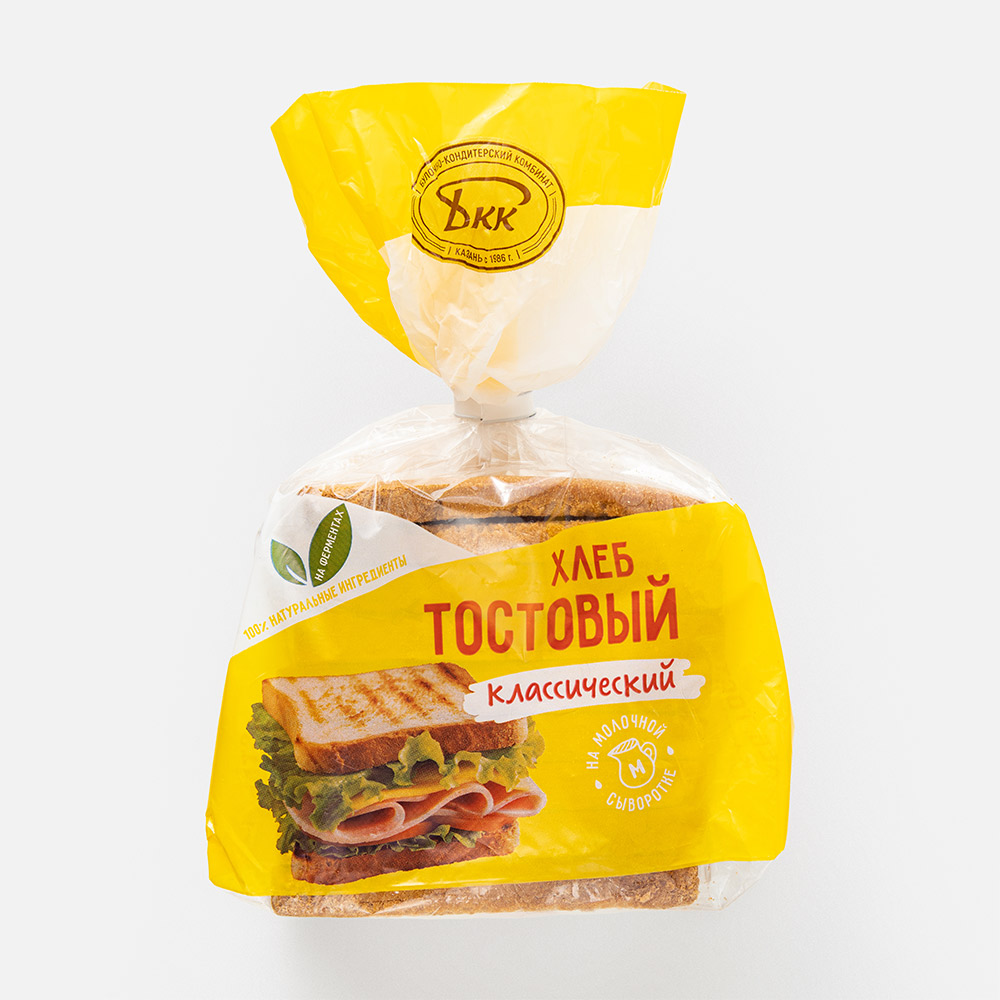

Хлеб белый Самарский БКК Классический тостовый пшеничный 250 г, Классический тостовый пшеничный