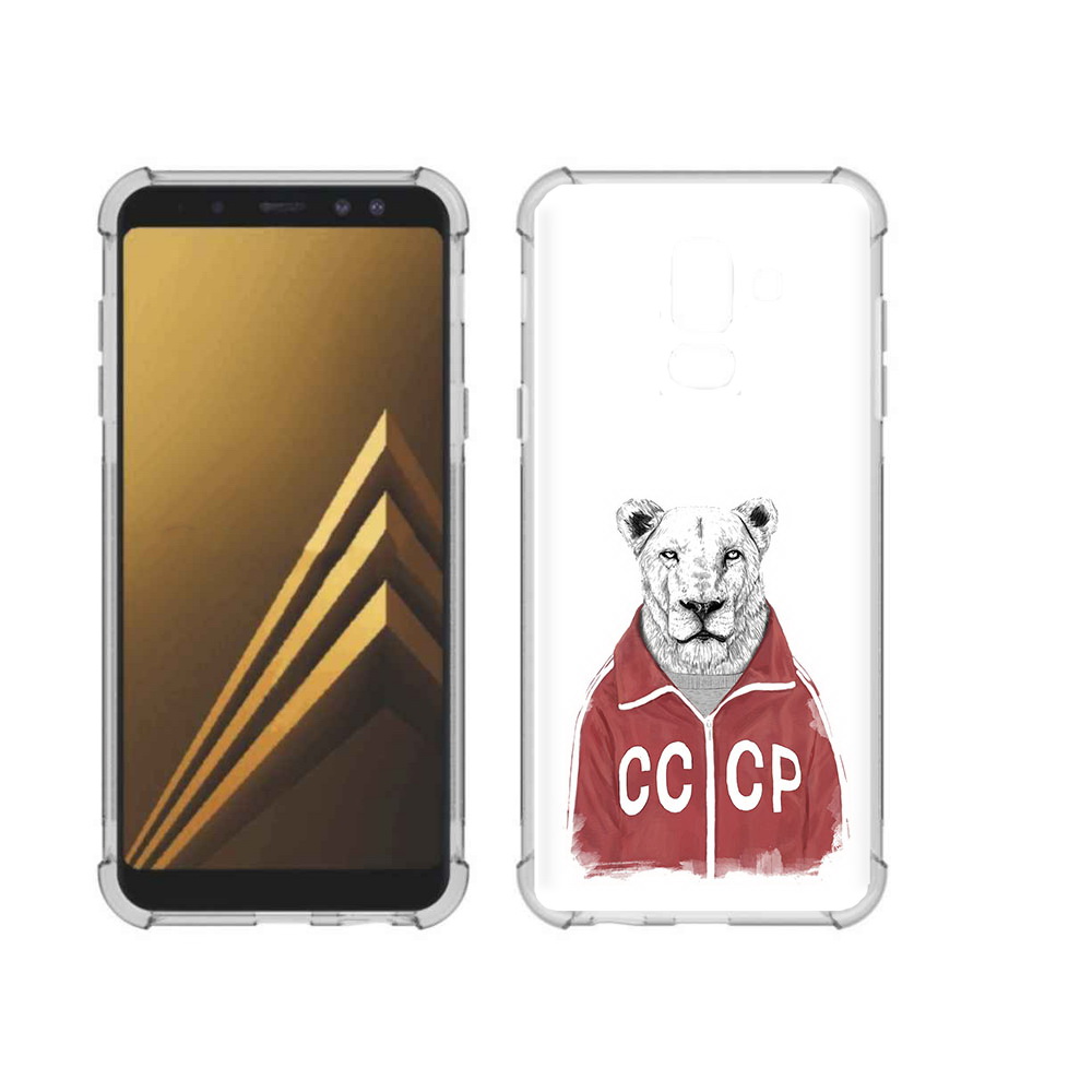 

Чехол MyPads Tocco для Samsung Galaxy A6+ (2018) львица ссср (PT111520.594.450), Прозрачный, Tocco