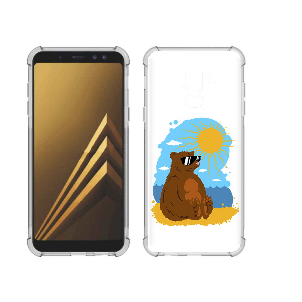 

Чехол MyPads Tocco для Samsung Galaxy A6+ (2018) медведь на чиле (PT111520.594.468), Прозрачный, Tocco