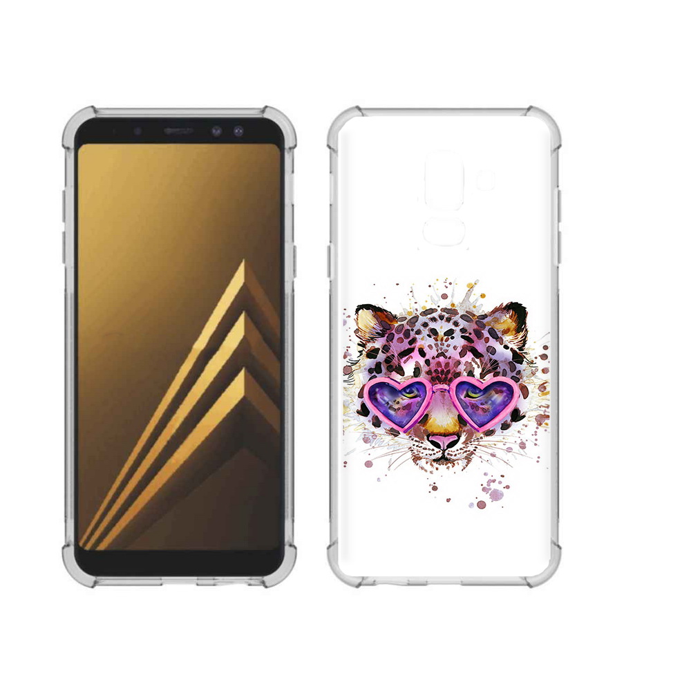 

Чехол MyPads Tocco для Samsung Galaxy A6+ (2018) модный леопард (PT111520.594.480), Прозрачный, Tocco