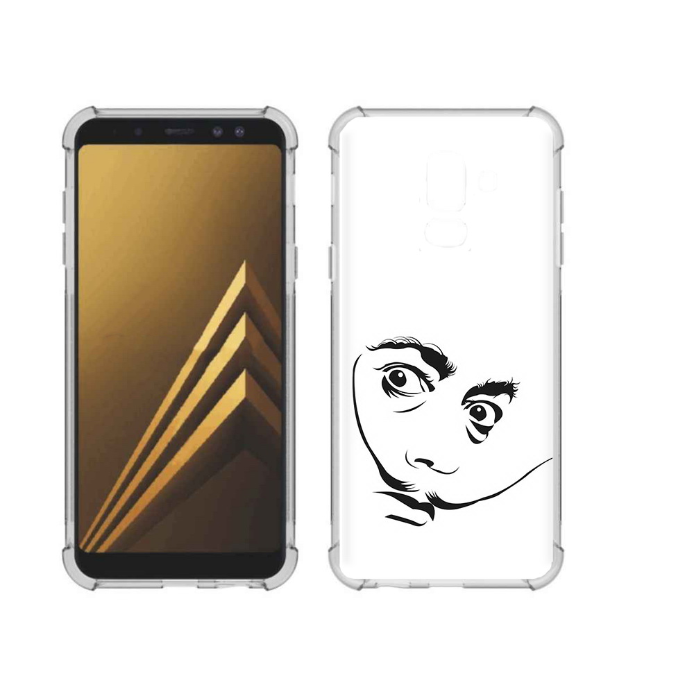 

Чехол MyPads Tocco для Samsung Galaxy A6+ (2018) мужчина с длинными усами, Прозрачный, Tocco