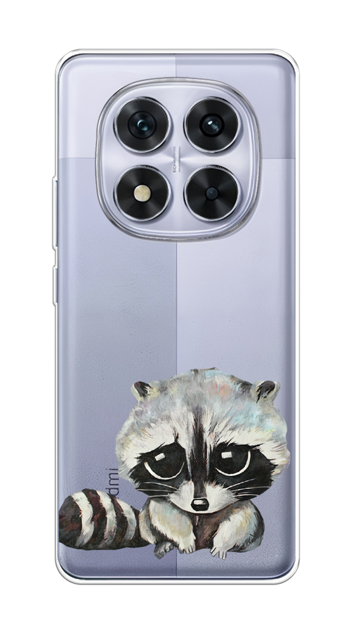 

Чехол на Xiaomi Redmi Note 14 Pro 5G "Большеглазый енот", Серый;черный;прозрачный, 323950-1