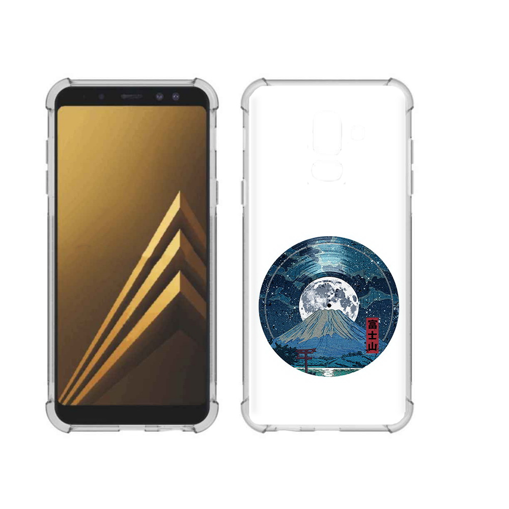 

Чехол MyPads Tocco для Samsung Galaxy A6+ (2018) нарисованная виниловая гора с луной, Прозрачный, Tocco