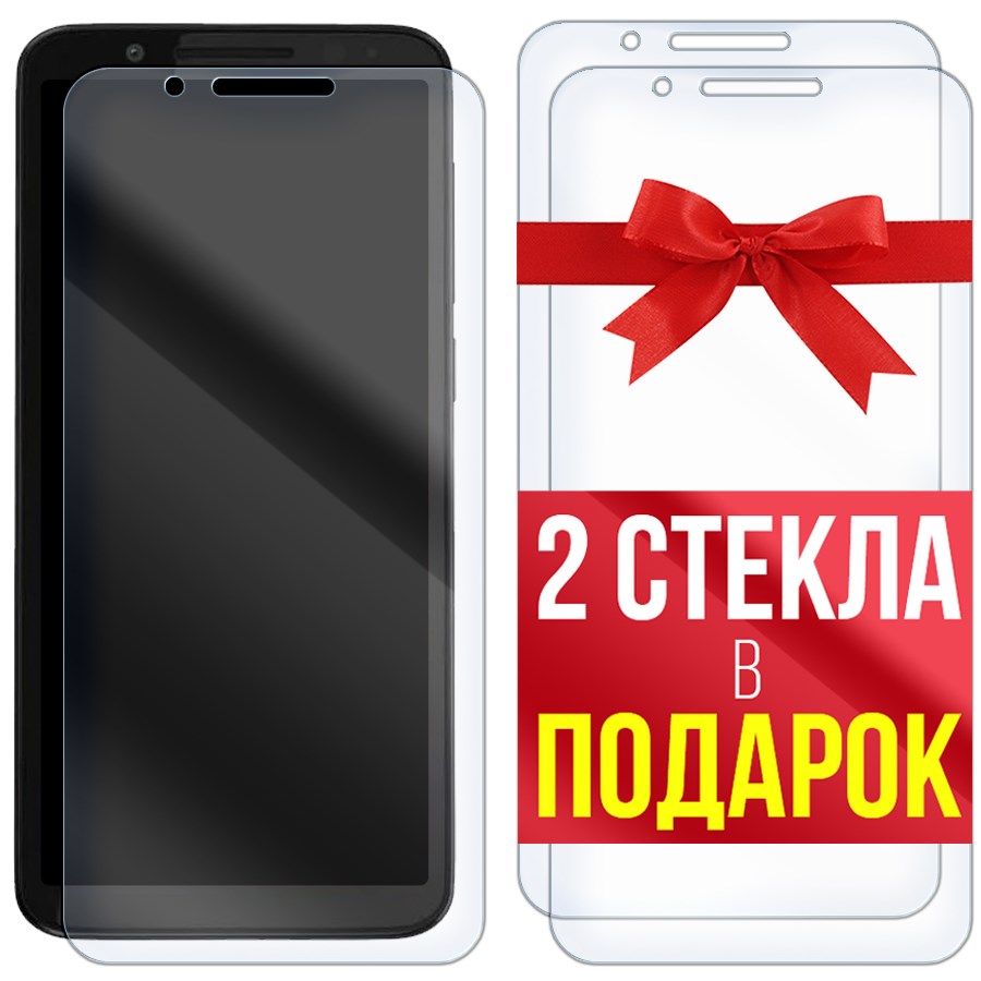 

Комплект из 3-x защитных гибридных стекол для Alcatel 3L (2018) / 5034D