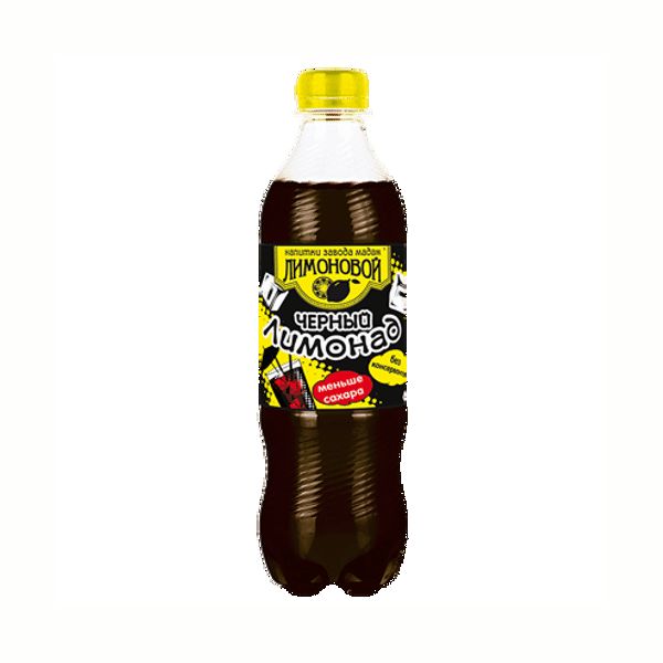 Газированный напиток Напитки завода мадам Лимоновой черный лимонад 1,5 л