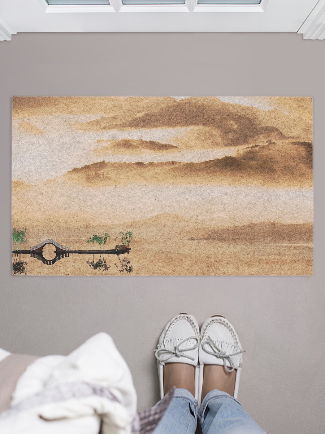 

Придверный коврик в прихожую для обуви, на резиновой основе, 75x45 см door_38443 JoyArty