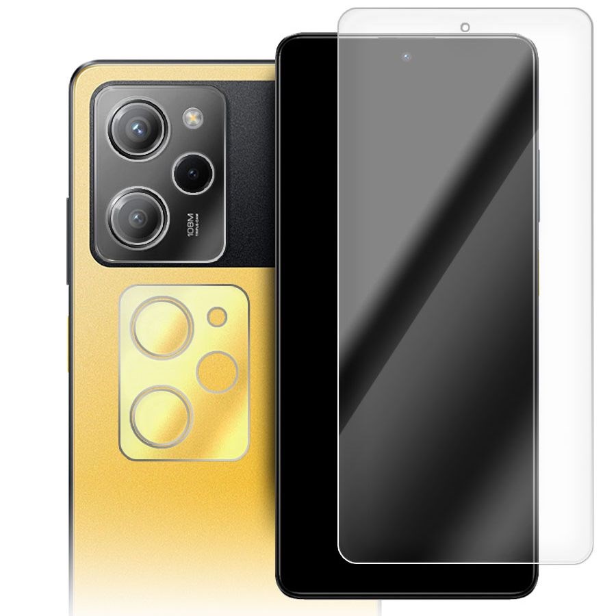 

Стекло защитное гибридное для Xiaomi Poco X5 Pro + защита камеры (2 шт.)