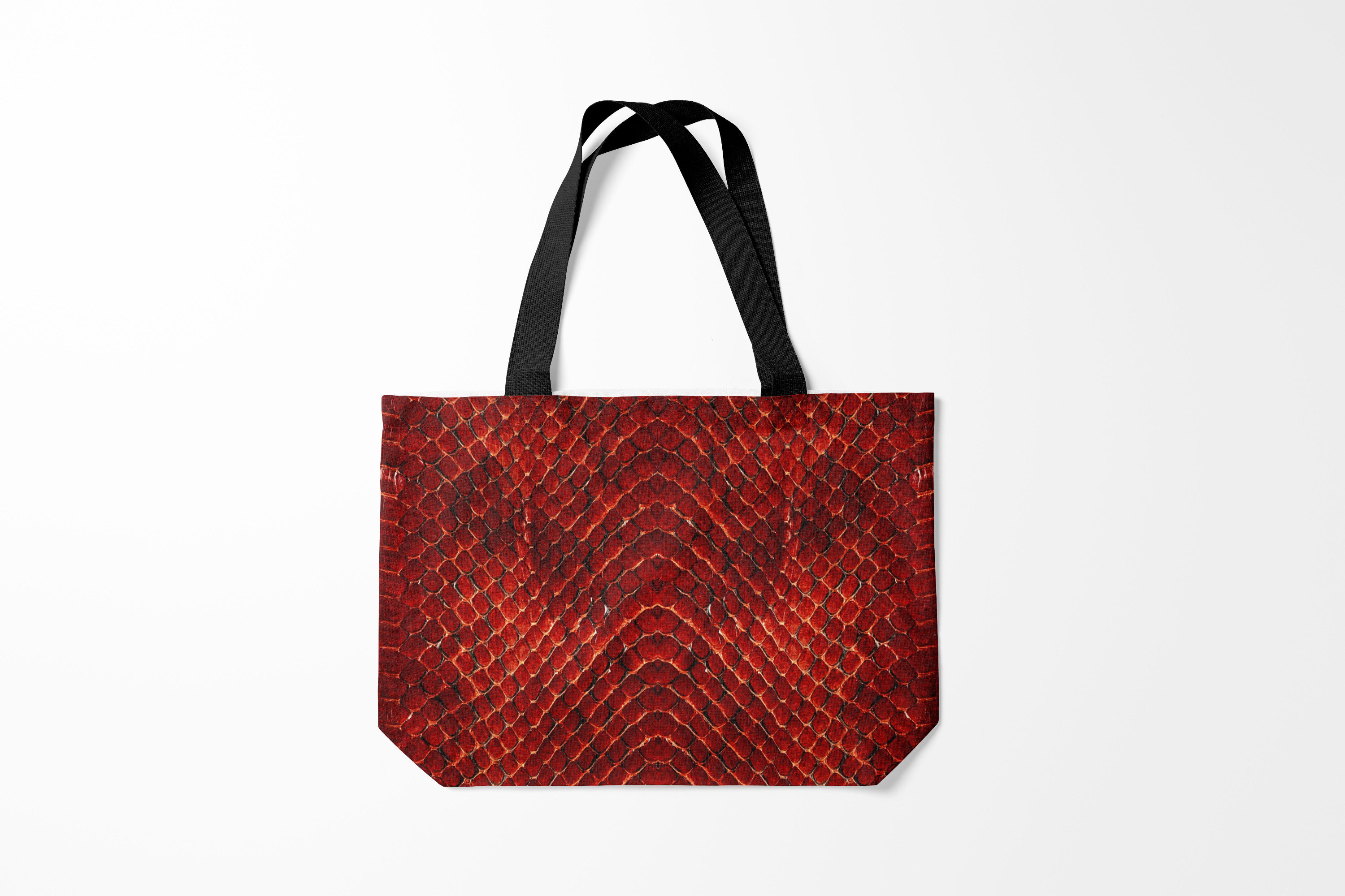 

Сумка шoппер унисекс Burnettie Змеи Red Snake, красный, Змеи Red Snake