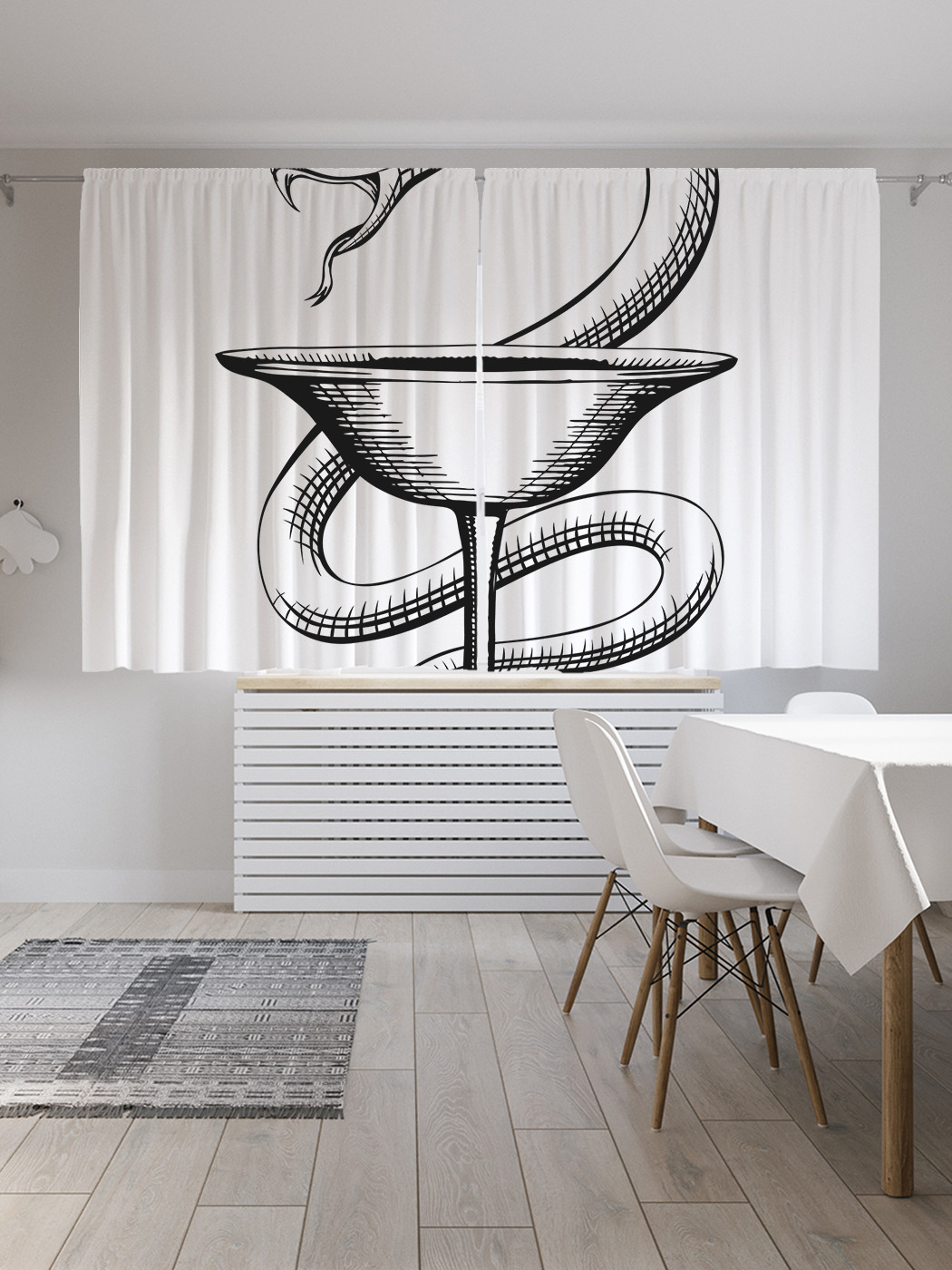 

Шторы JoyArty с фотопечатью "Символ медицины" из сатена, 290х180 см, Символ медицины