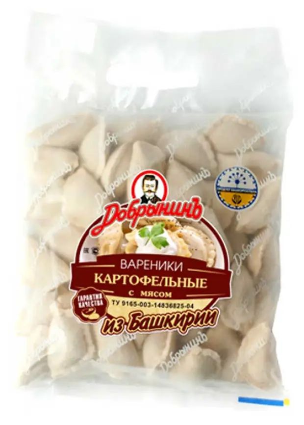 

Вареники Добрынинъ картофельные с мясом 800 г