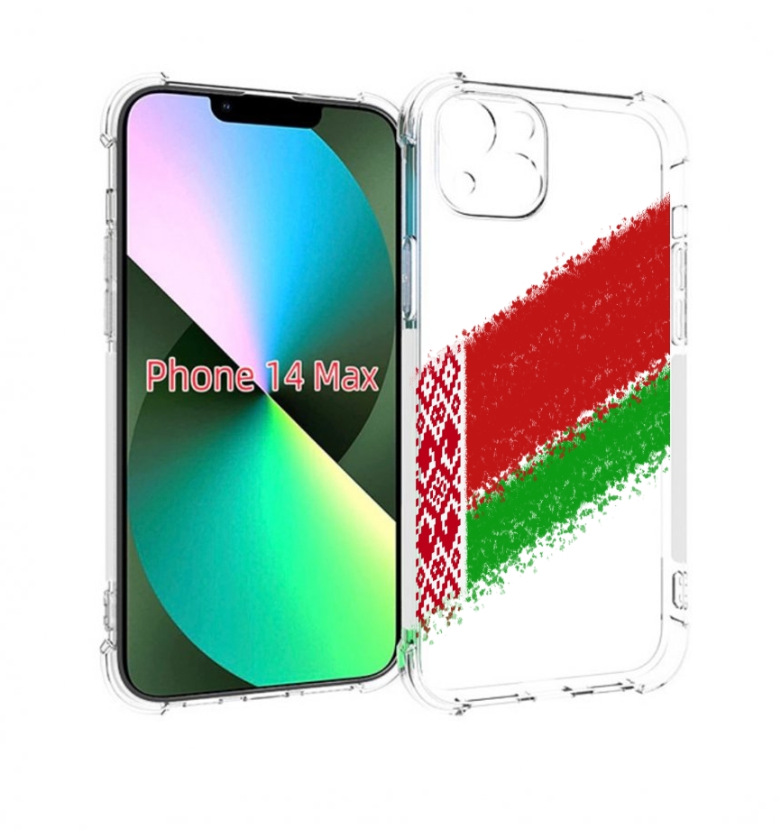 

Чехол MyPads флаг Белорусии мужской для iPhone 14 Plus (6.7), Прозрачный, Tocco