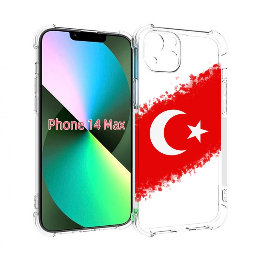 

Чехол MyPads флаг Турции для iPhone 14 Plus (6.7), Прозрачный, Tocco
