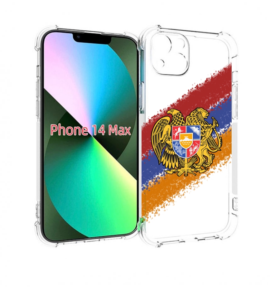 

Чехол MyPads флаг герб Армении для iPhone 14 Plus (6.7), Прозрачный, Tocco