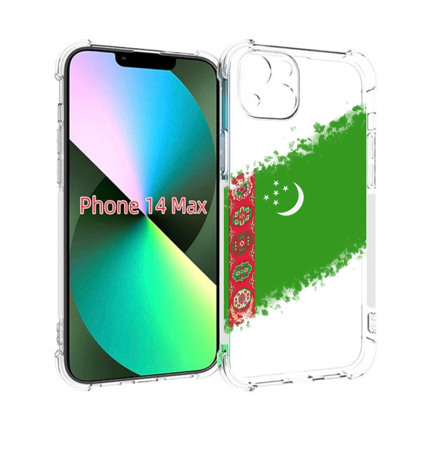 

Чехол MyPads флаг герб Туркменистан-1 для iPhone 14 Plus (6.7), Прозрачный, Tocco