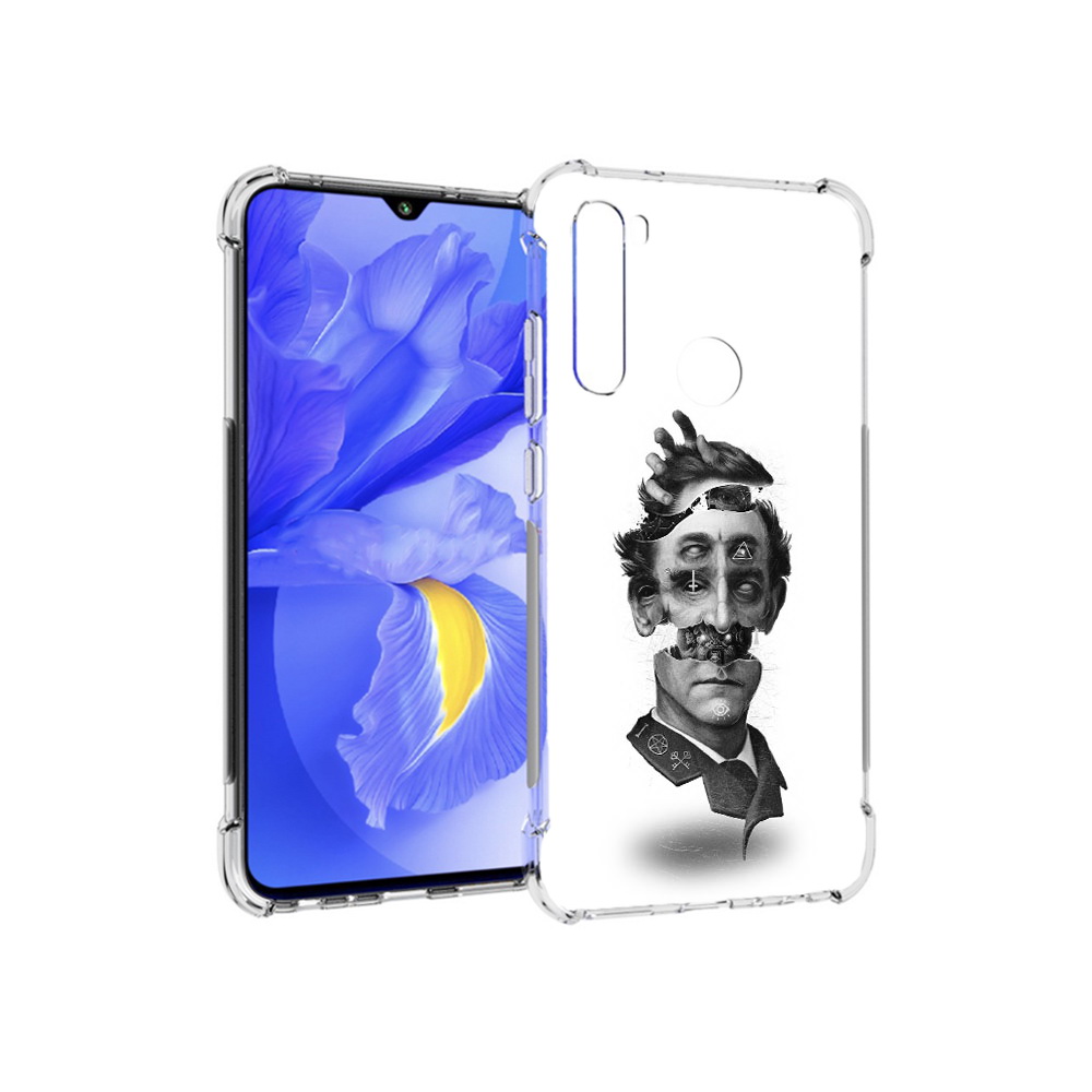 

Чехол MyPads Tocco для Xiaomi Redmi Note 8T страшное лицо абстракция (PT140720.278.628), Прозрачный, Tocco