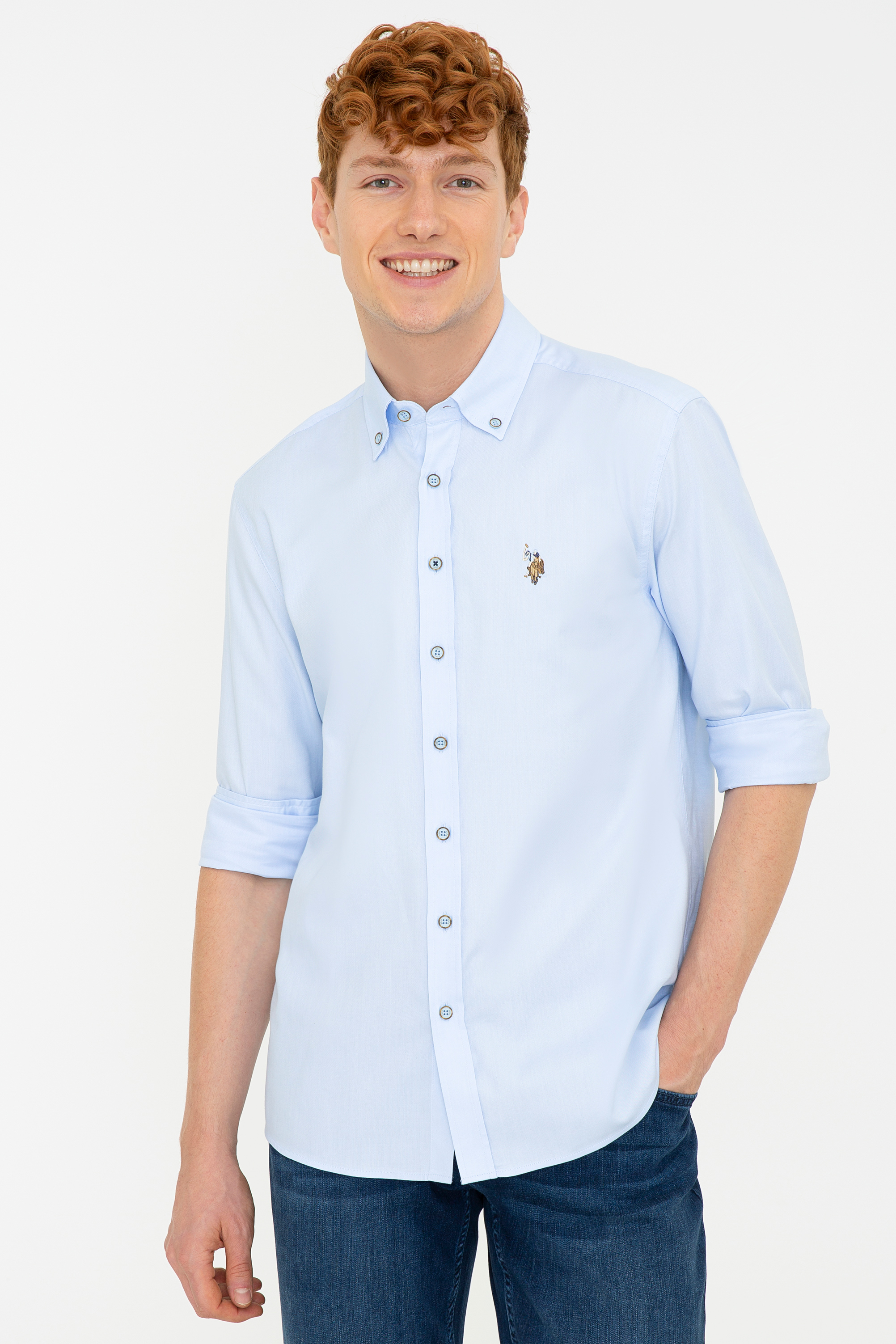фото Рубашка мужская u.s. polo assn. g081sz0040cedcolorreg021k голубая l