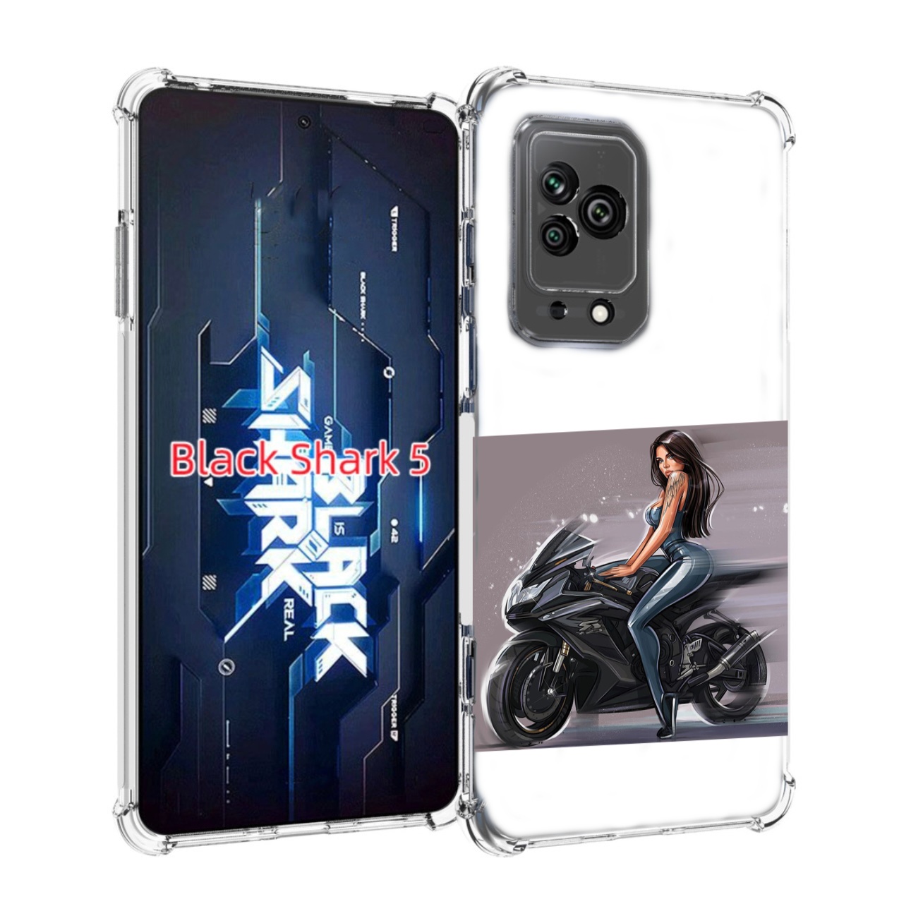 

Чехол MyPads девушка-на-мотоцикле для Xiaomi Black Shark 5, Прозрачный, Tocco