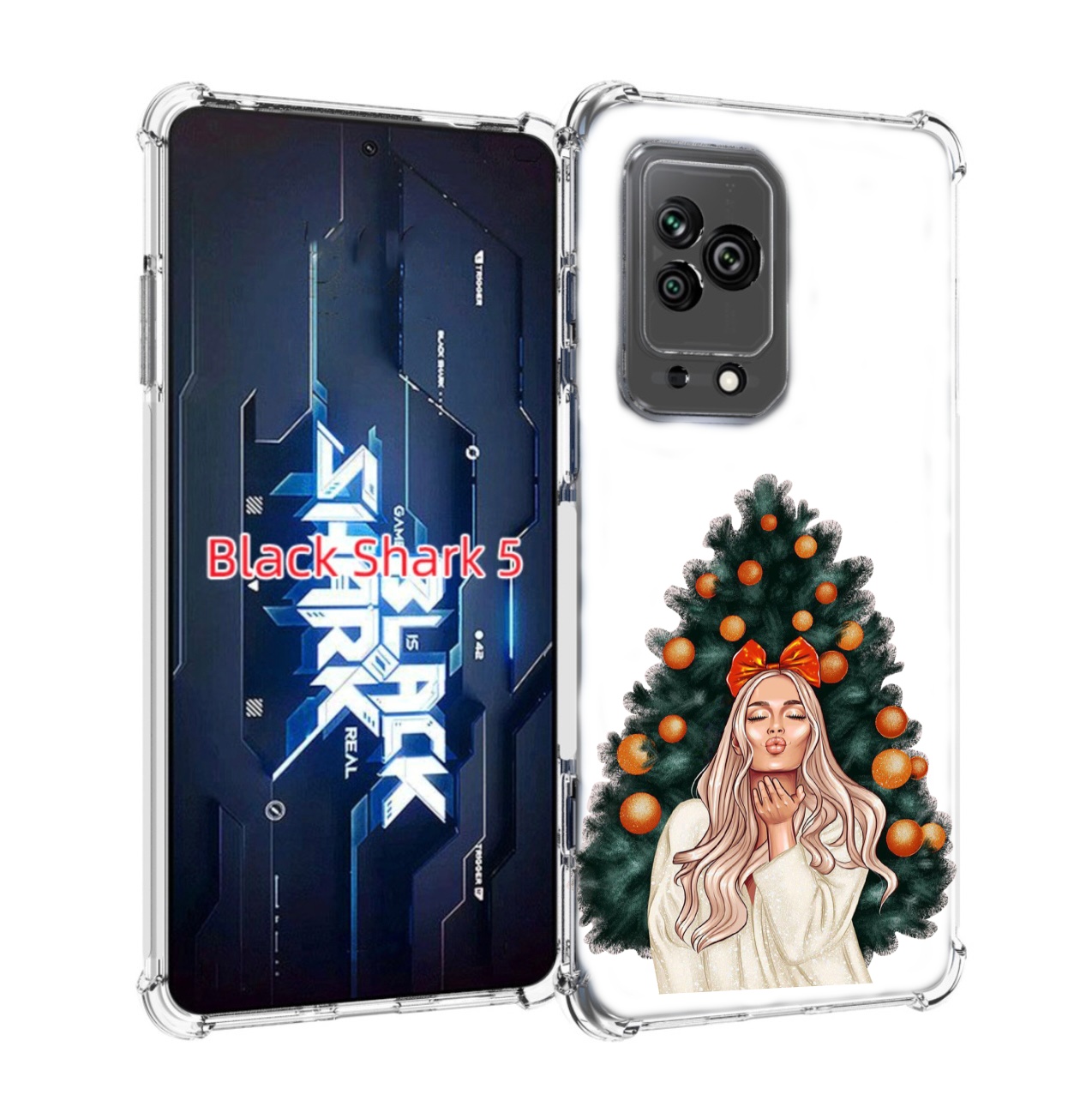 Чехол MyPads девушка-под-елкой-с-мандаринами женский для Xiaomi Black Shark 5 Tocco