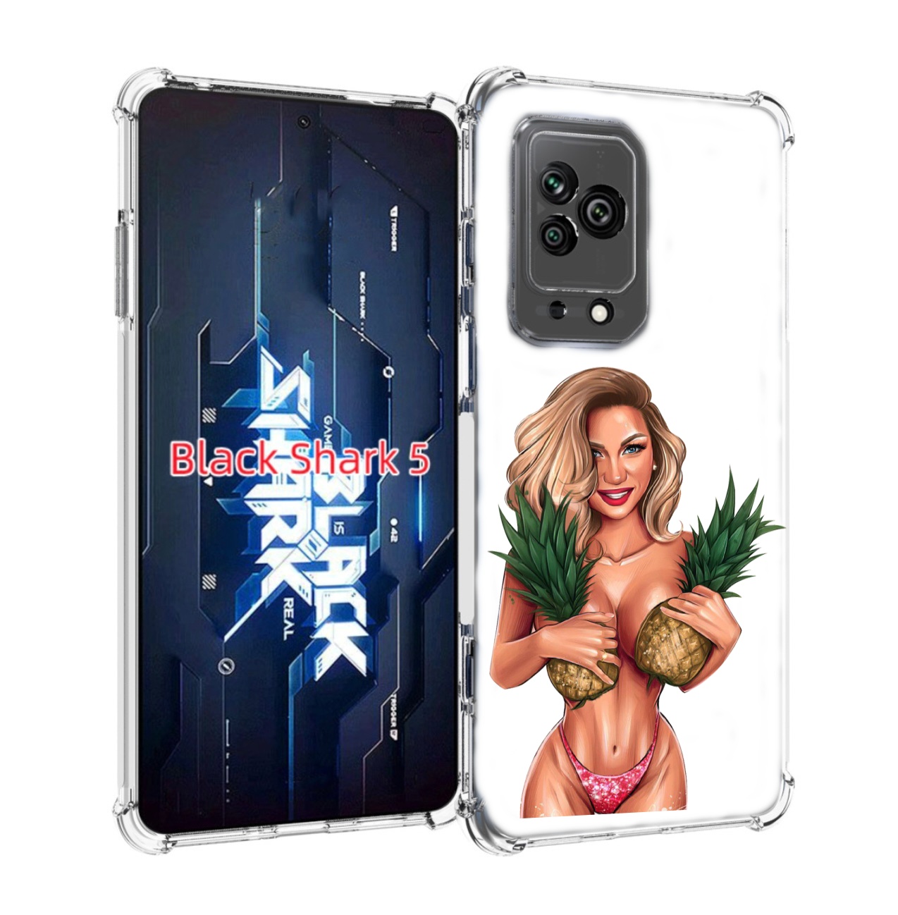 

Чехол MyPads девушка-с-ананасами женский для Xiaomi Black Shark 5, Прозрачный, Tocco