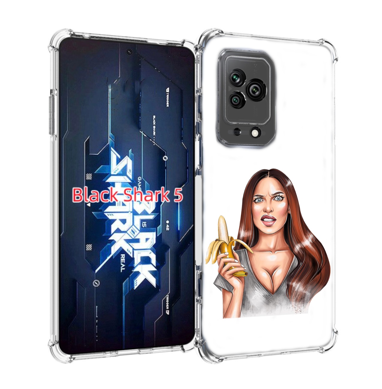Чехол MyPads девушка-с-бананом для Xiaomi Black Shark 5 Tocco