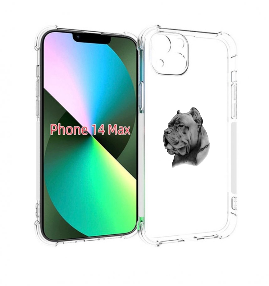 

Чехол MyPads грозный бульдог для iPhone 14 Plus (6.7), Прозрачный, Tocco