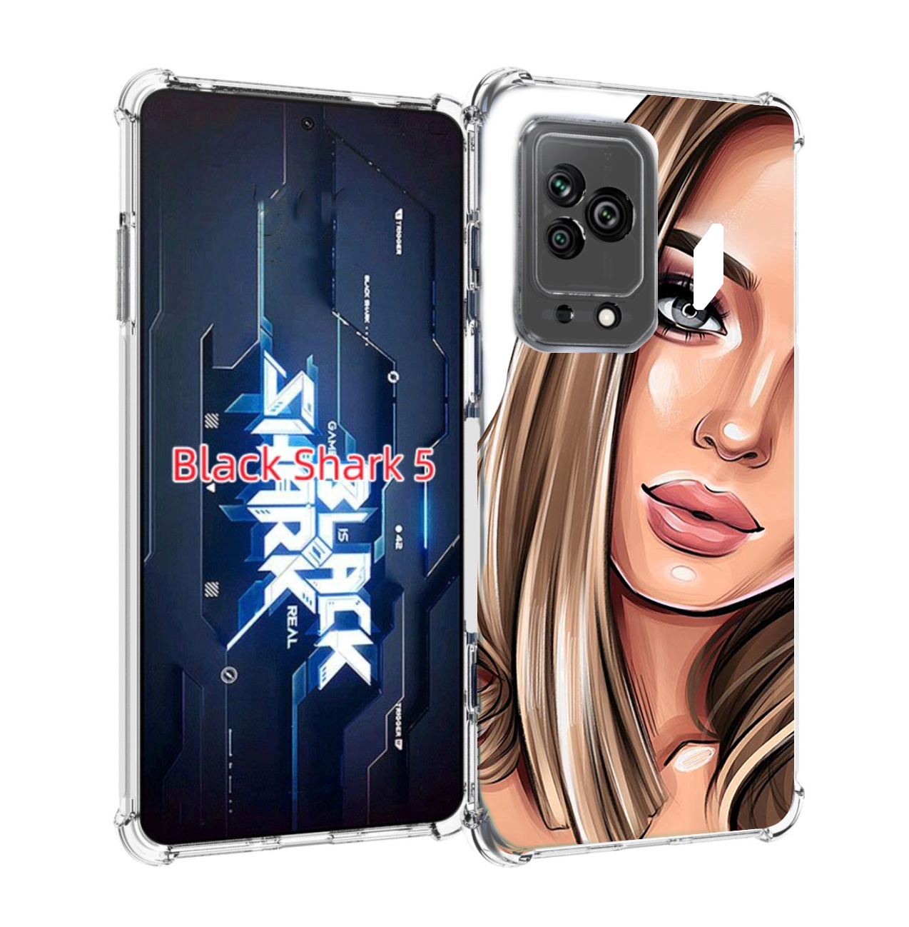 

Чехол MyPads девушка-с-каре женский для Xiaomi Black Shark 5, Прозрачный, Tocco
