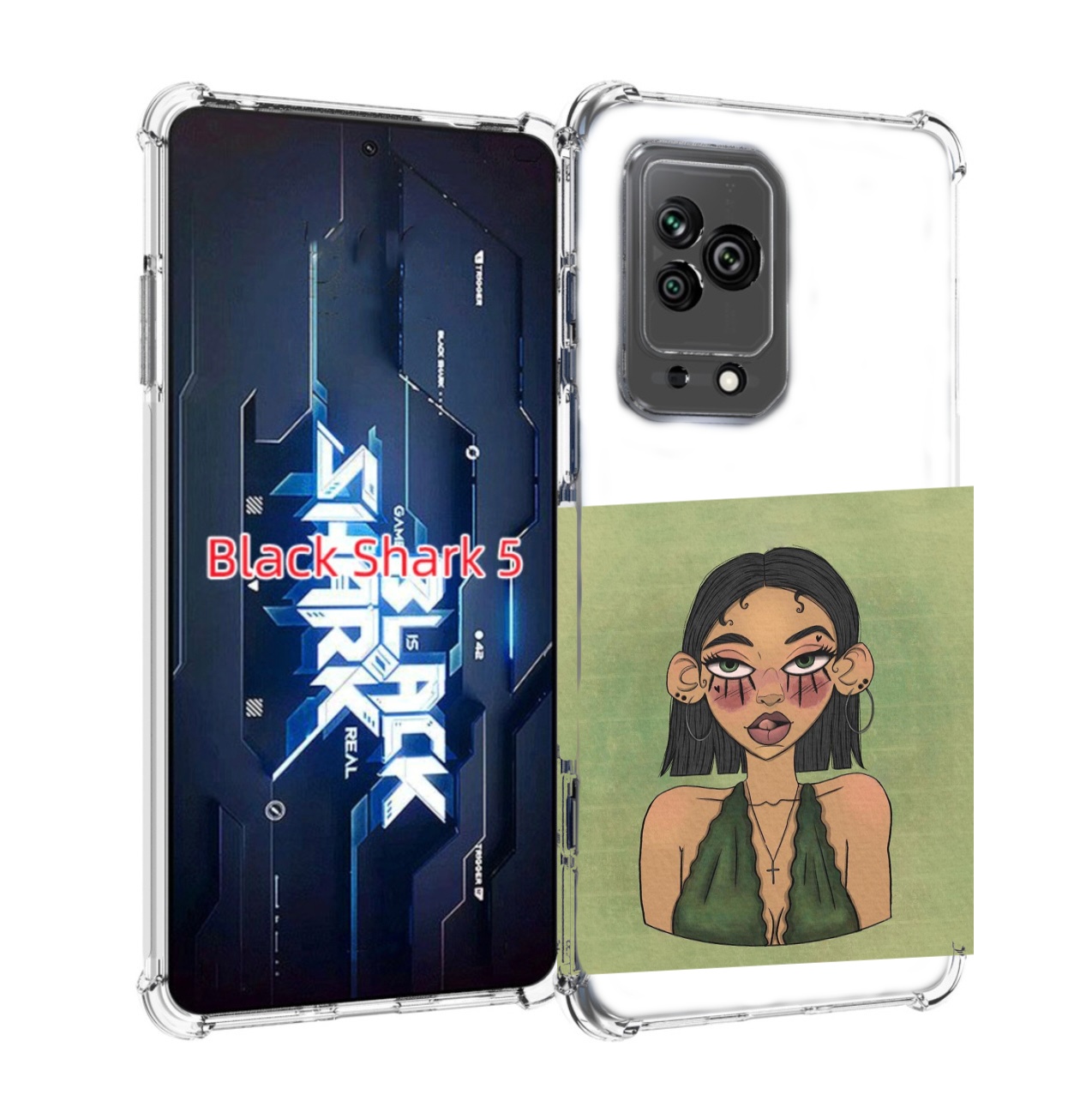 Чехол MyPads девушка-с-каре-и-тату для Xiaomi Black Shark 5 Tocco