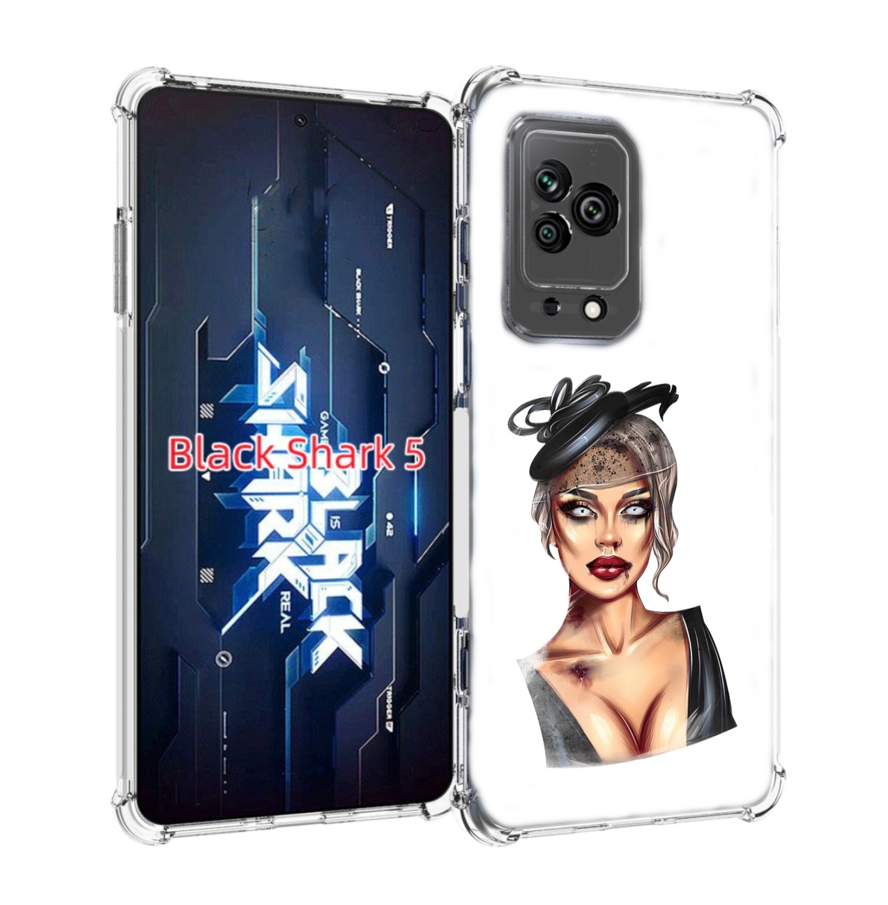 

Чехол MyPads девушка-с-линзами для Xiaomi Black Shark 5, Прозрачный, Tocco