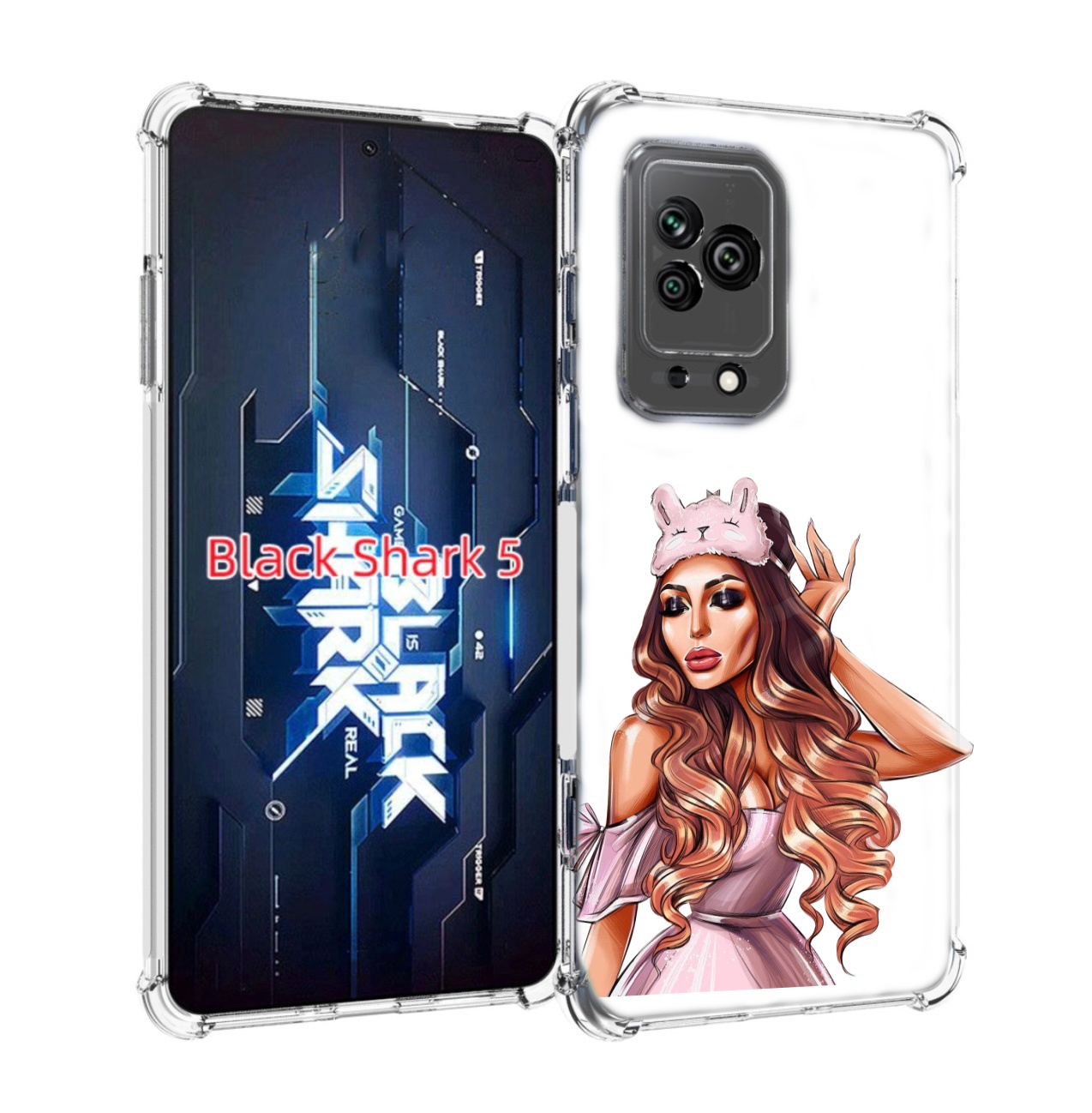 

Чехол MyPads девушка-с-маской-для-сна женский для Xiaomi Black Shark 5, Прозрачный, Tocco