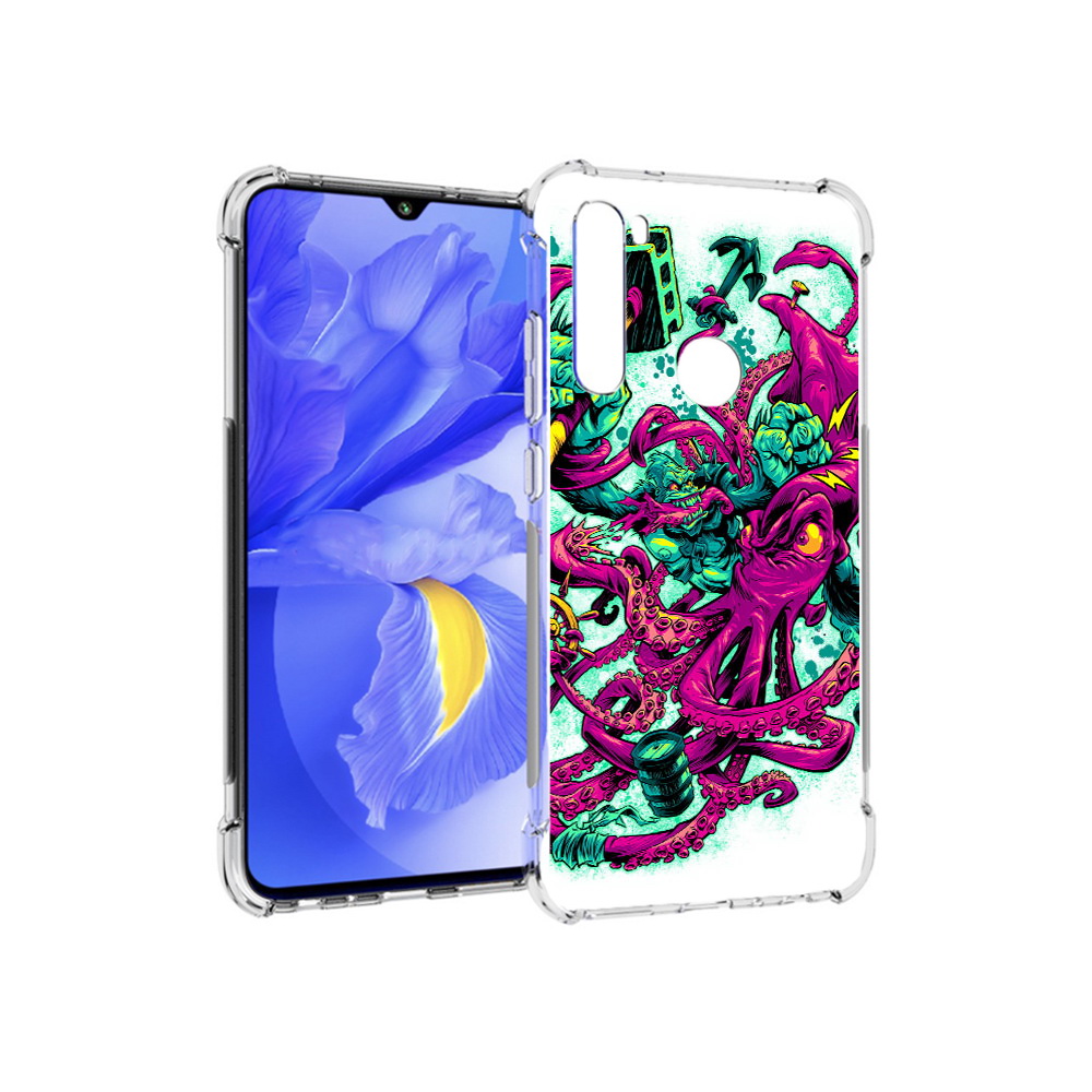 Чехол MyPads Tocco для Xiaomi Redmi Note 8T фиолетовый кракен (PT140720.278.657)