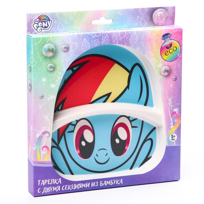 

Тарелка детская из бамбука "Рэйнбоу Дэш" My Little Pony, My Little Pony