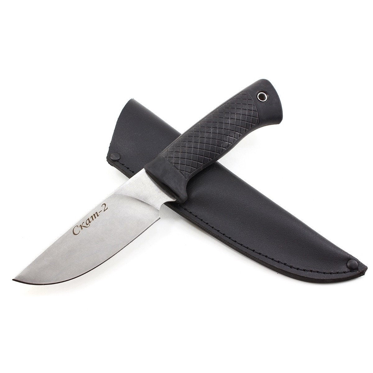 Туристический охотничий нож Легионер Скат 2, сталь AUS8, рукоять эластрон