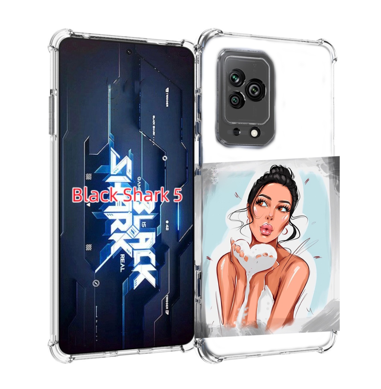 

Чехол MyPads девушка-с-пеной женский для Xiaomi Black Shark 5, Прозрачный, Tocco