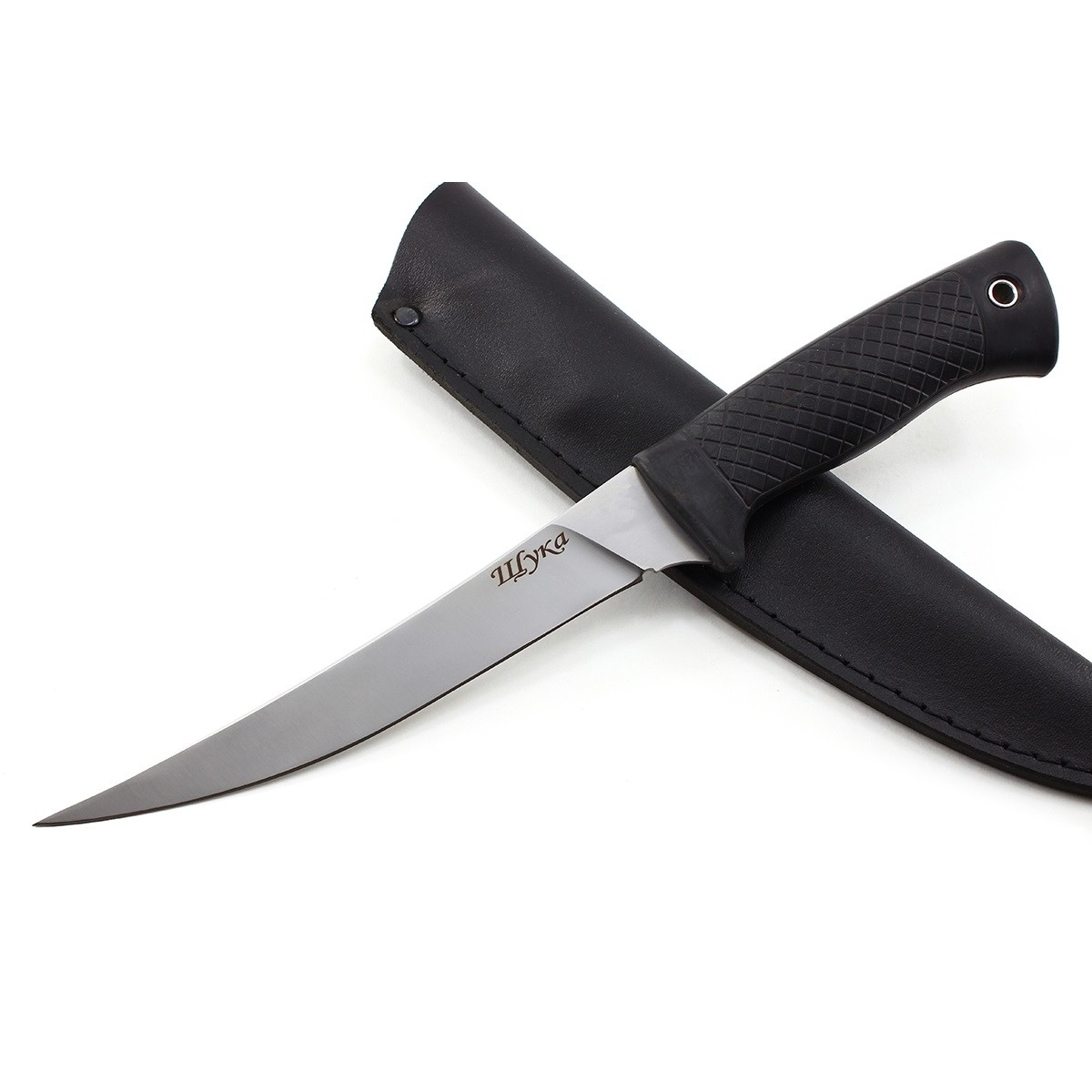 Туристический охотничий нож Легионер Щука, сталь AUS8, рукоять эластрон