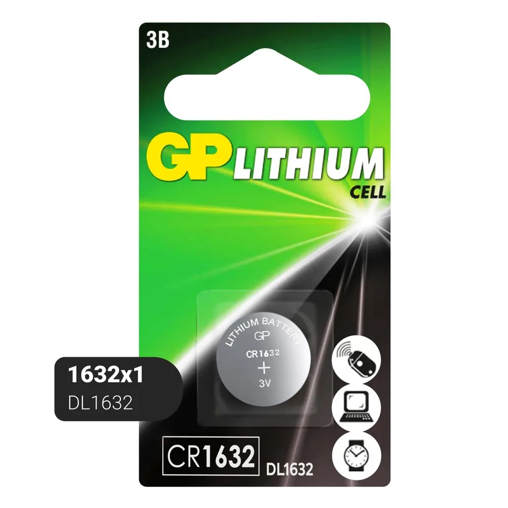 Батарейка Cr1632 3V Таблетка (Пульт Сигнализации, Ключ) Блистер (1Шт.) Gp GP BATTERIES арт