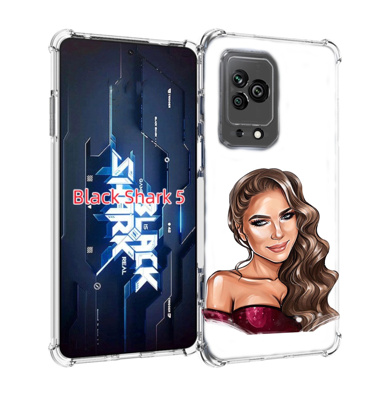 

Чехол MyPads девушка-с-улыбкой женский для Xiaomi Black Shark 5, Прозрачный, Tocco