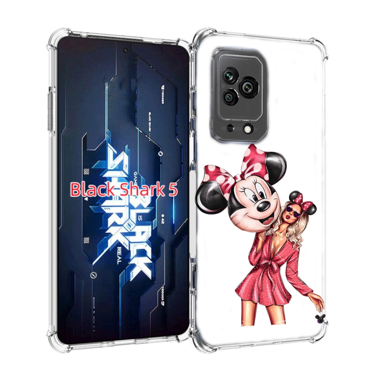 

Чехол MyPads девушка-с-шариком женский для Xiaomi Black Shark 5, Прозрачный, Tocco