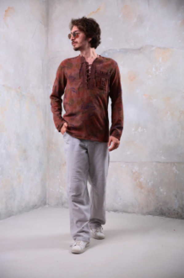 

Рубашка мужская Saman Butik 20945 коричневая XL (доставка из-за рубежа), Коричневый, 20945
