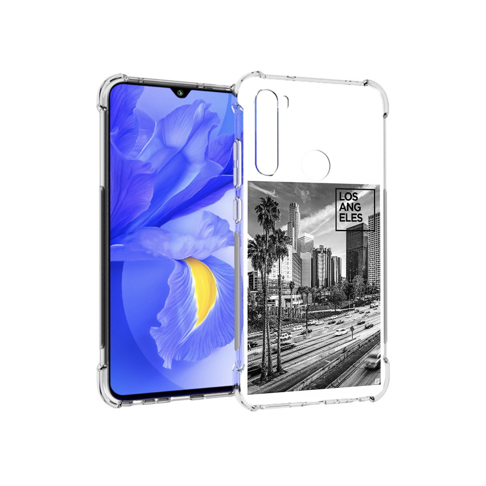 Чехол MyPads Tocco для Xiaomi Redmi Note 8T черно белый лос анджелес (PT140720.278.685)