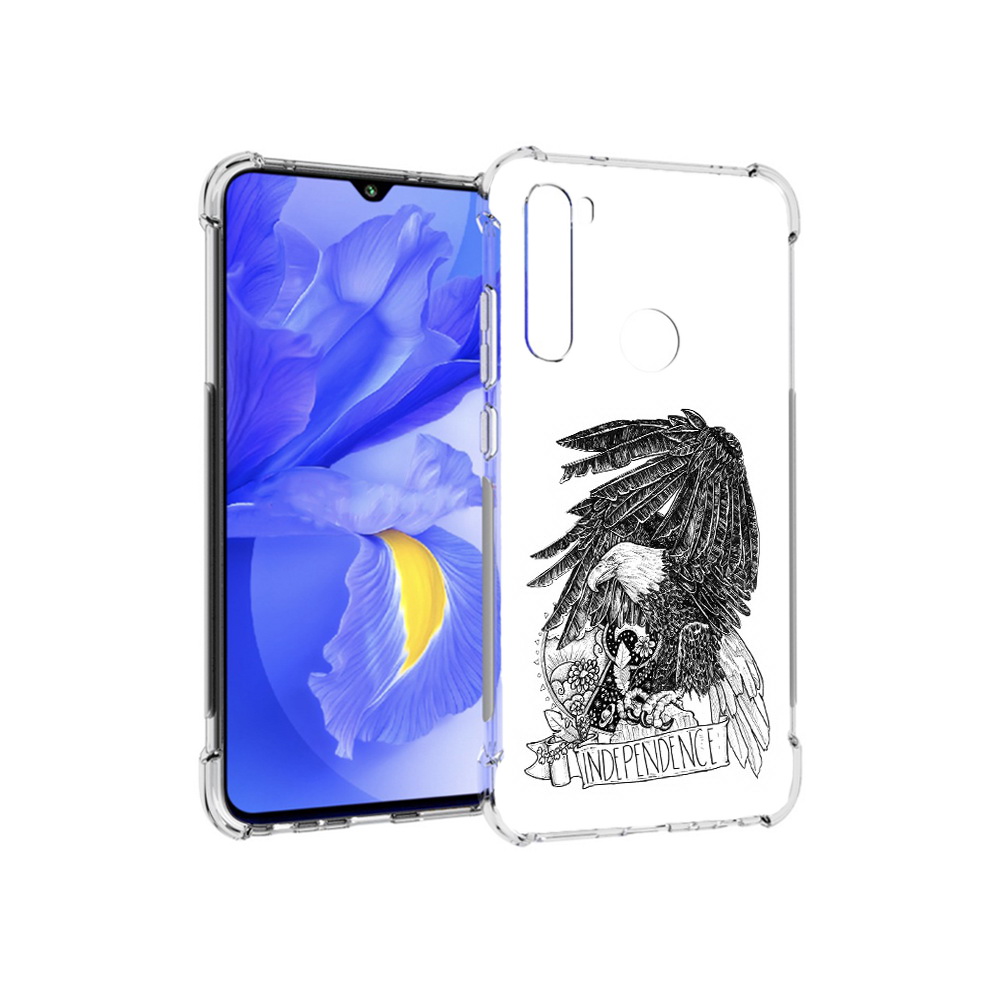 

Чехол MyPads Tocco для Xiaomi Redmi Note 8T черно белый сокол (PT140720.278.688), Прозрачный, Tocco