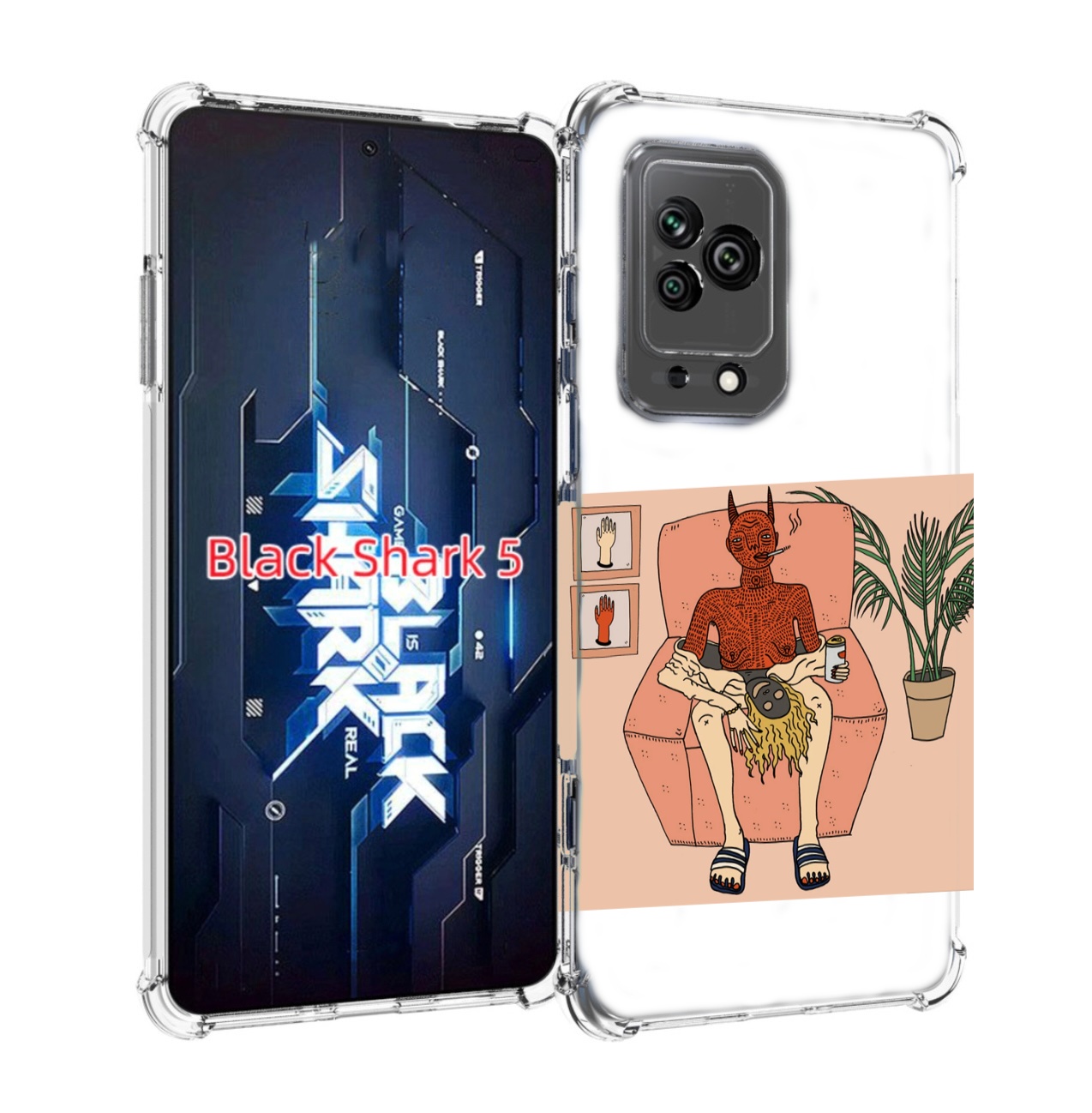 Чехол MyPads девушка-сняла-кожу для Xiaomi Black Shark 5 Tocco