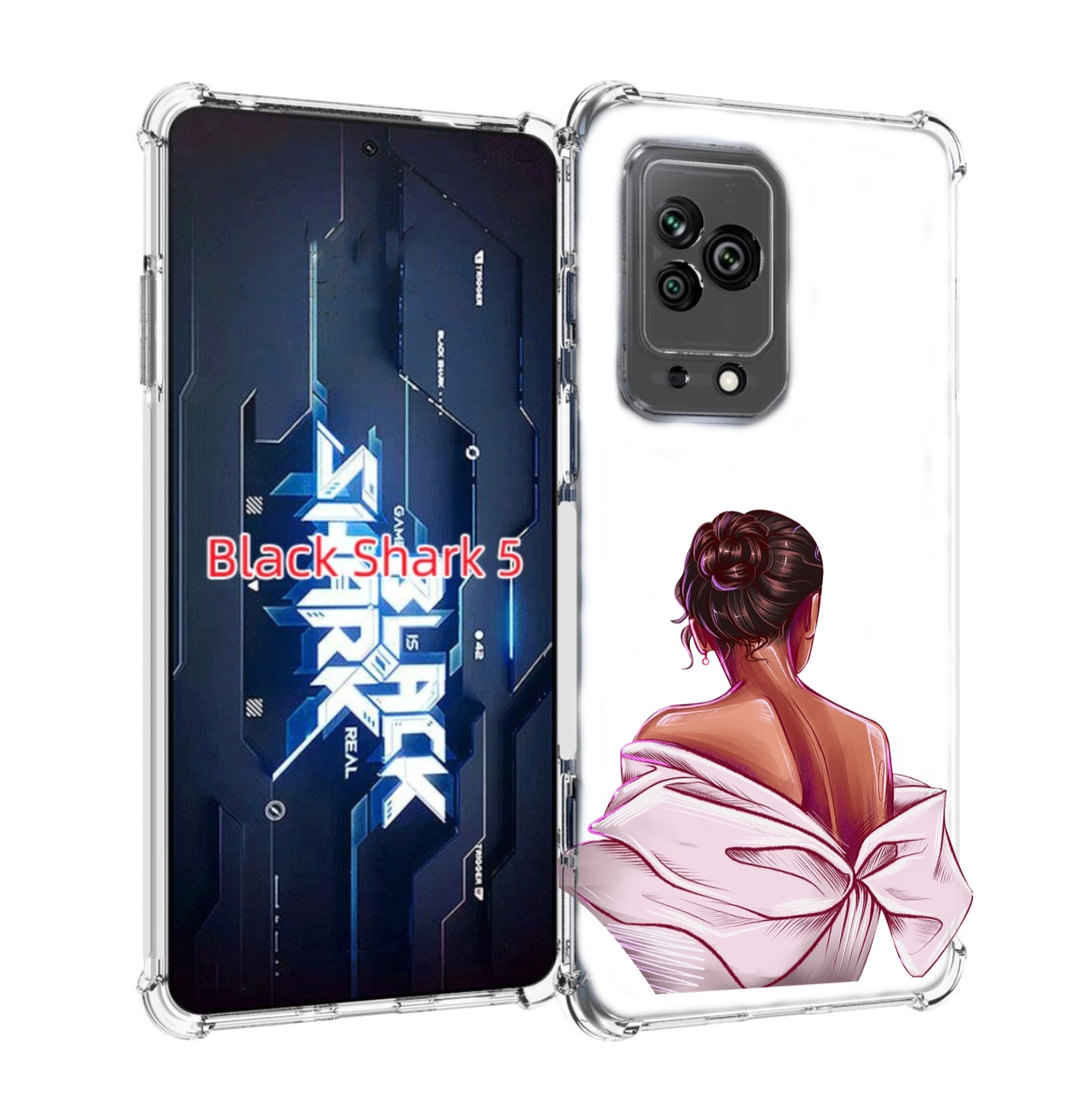 

Чехол MyPads девушка-со-спины женский для Xiaomi Black Shark 5, Прозрачный, Tocco
