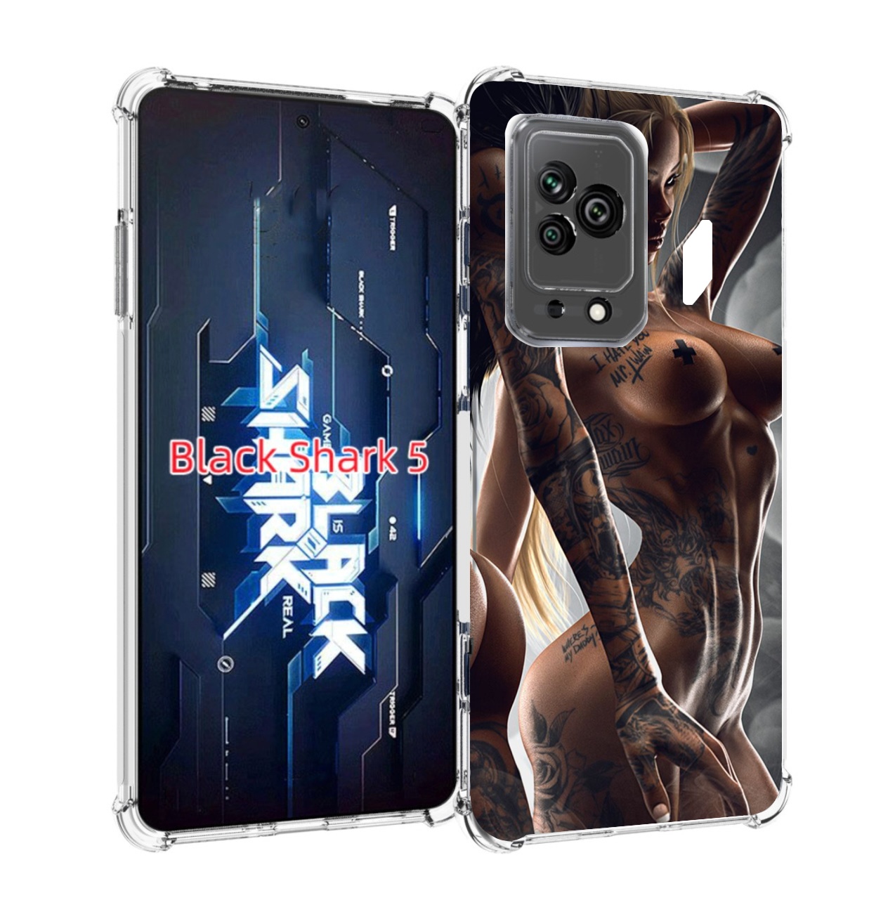 

Чехол MyPads девушки-инь-и-янь-в-татуировках для Xiaomi Black Shark 5, Прозрачный, Tocco