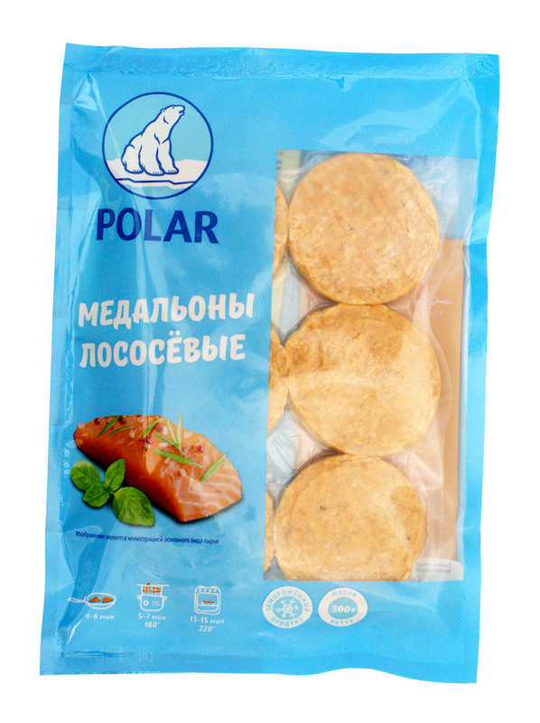 Медальоны Polar из фарша лососёвых пород, 300 г